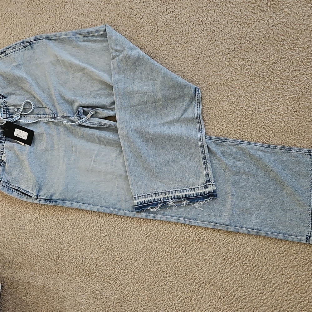 rag & bone Logan Drawstring Wide Leg Jeans Size Large